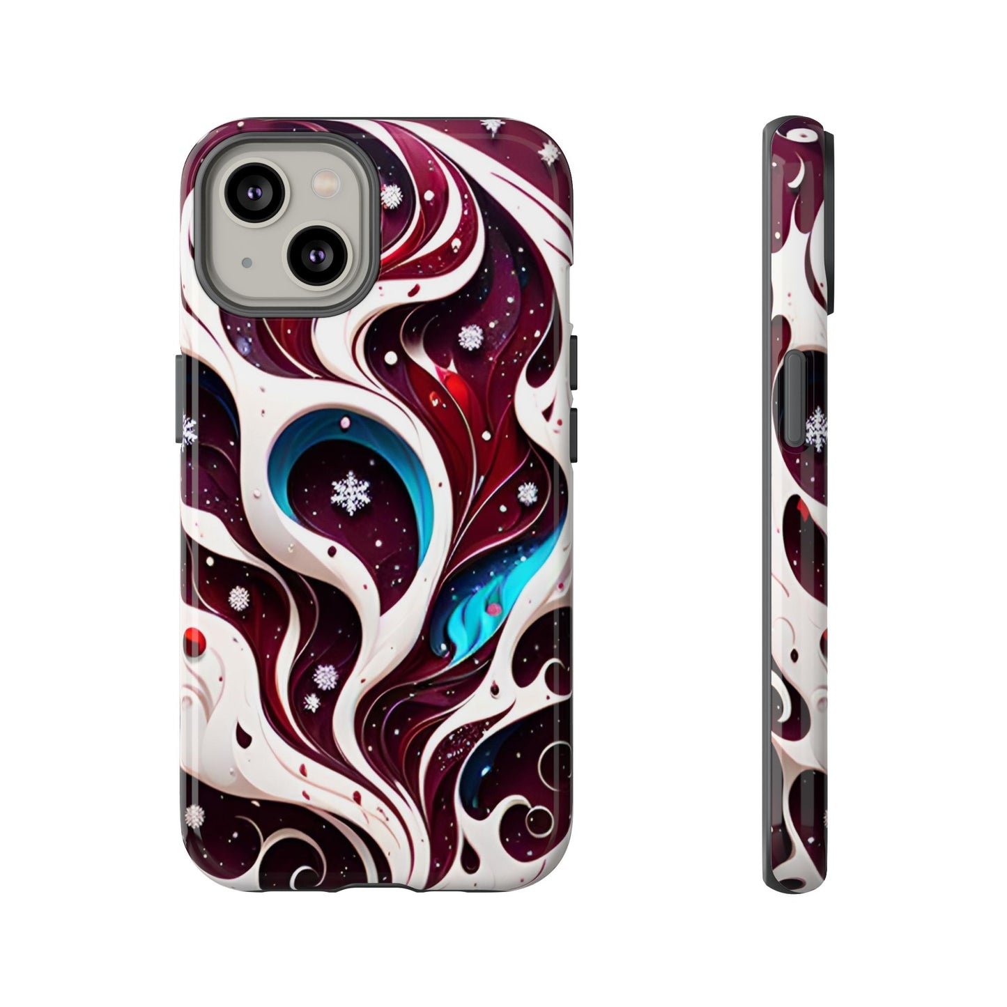 Abstract Fluid Burgundy Christmas Phone Case - Viva Phone Boutique