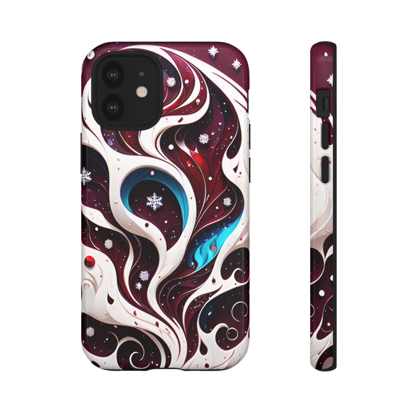 Abstract Fluid Burgundy Christmas Phone Case - Viva Phone Boutique