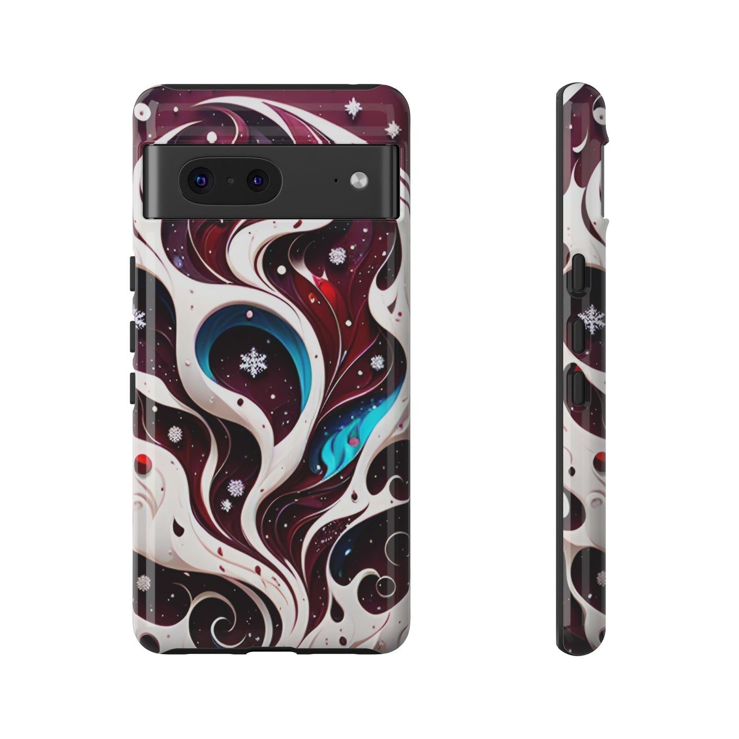 Abstract Fluid Burgundy Christmas Phone Case - Viva Phone Boutique