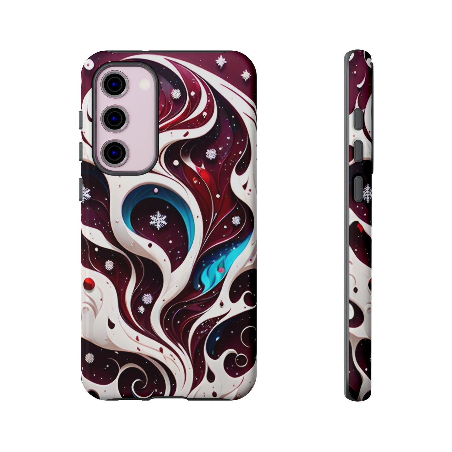 Abstract Fluid Burgundy Christmas Phone Case - Viva Phone Boutique