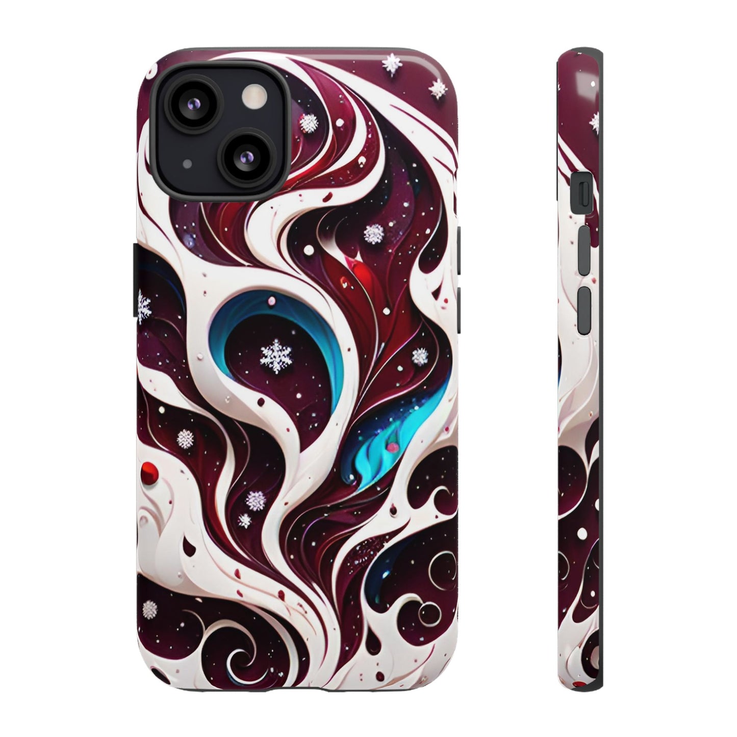 Abstract Fluid Burgundy Christmas Phone Case - Viva Phone Boutique