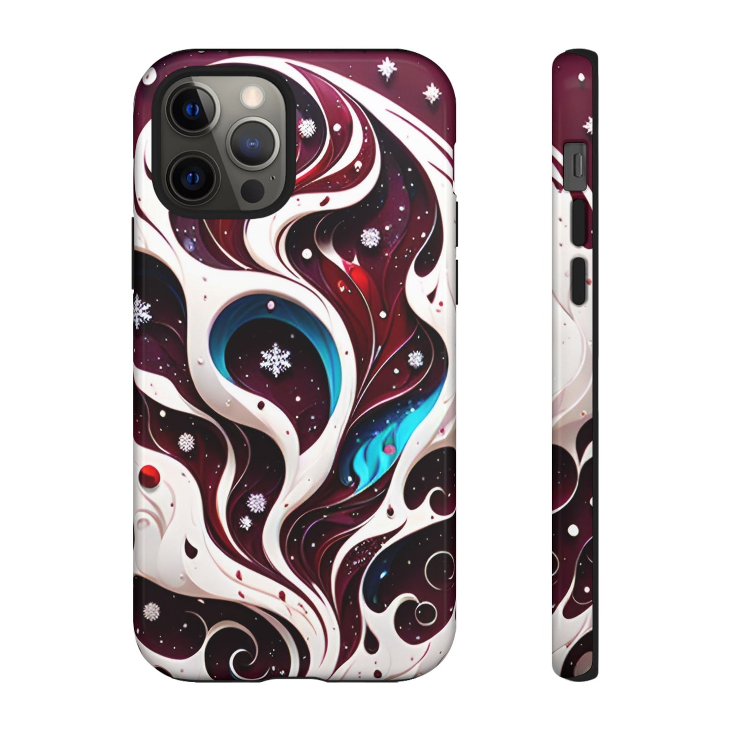 Abstract Fluid Burgundy Christmas Phone Case - Viva Phone Boutique