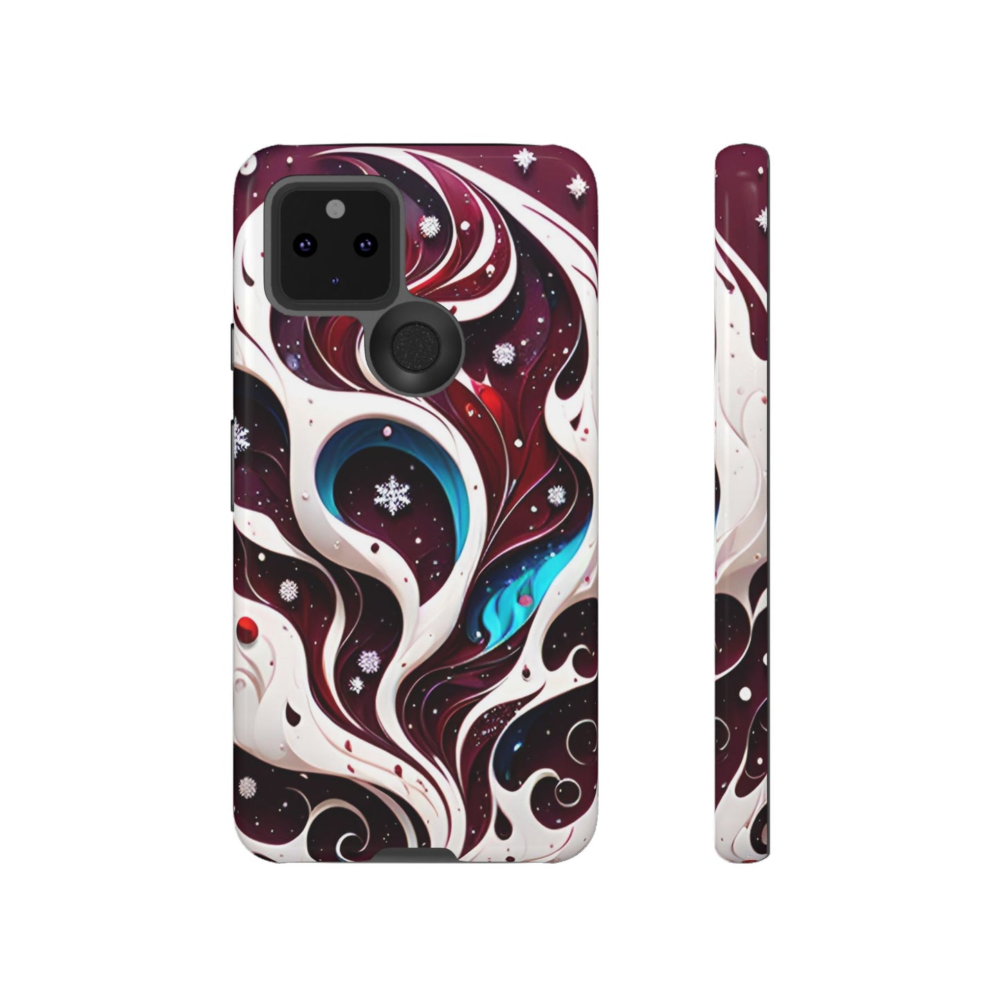 Abstract Fluid Burgundy Christmas Phone Case - Viva Phone Boutique