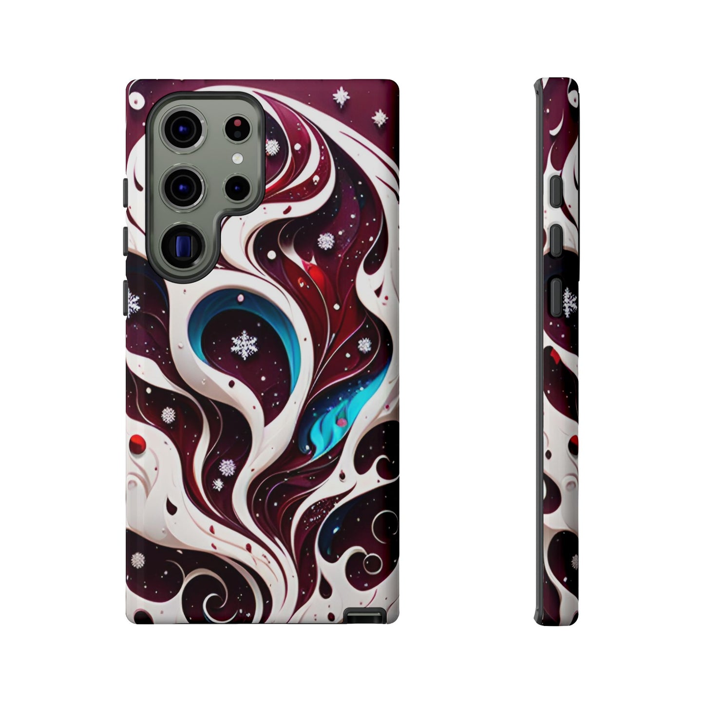 Abstract Fluid Burgundy Christmas Phone Case - Viva Phone Boutique