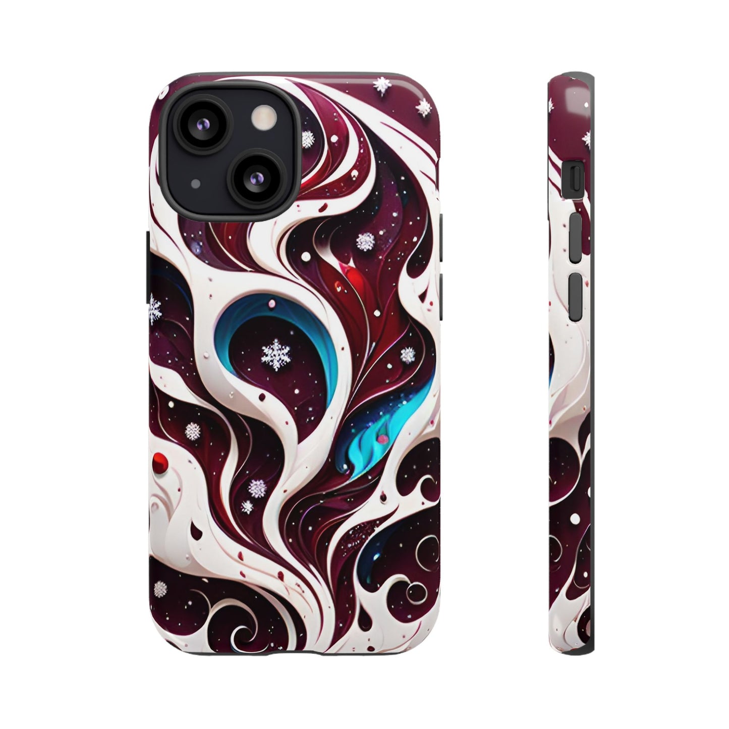 Abstract Fluid Burgundy Christmas Phone Case - Viva Phone Boutique