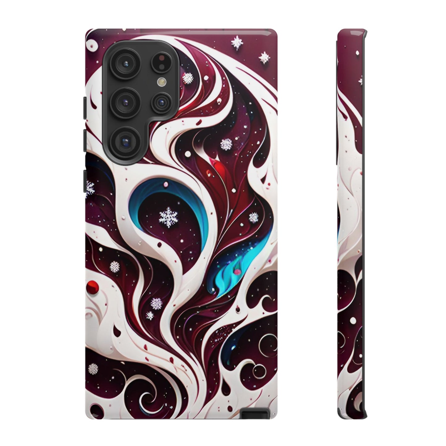 Abstract Fluid Burgundy Christmas Phone Case - Viva Phone Boutique