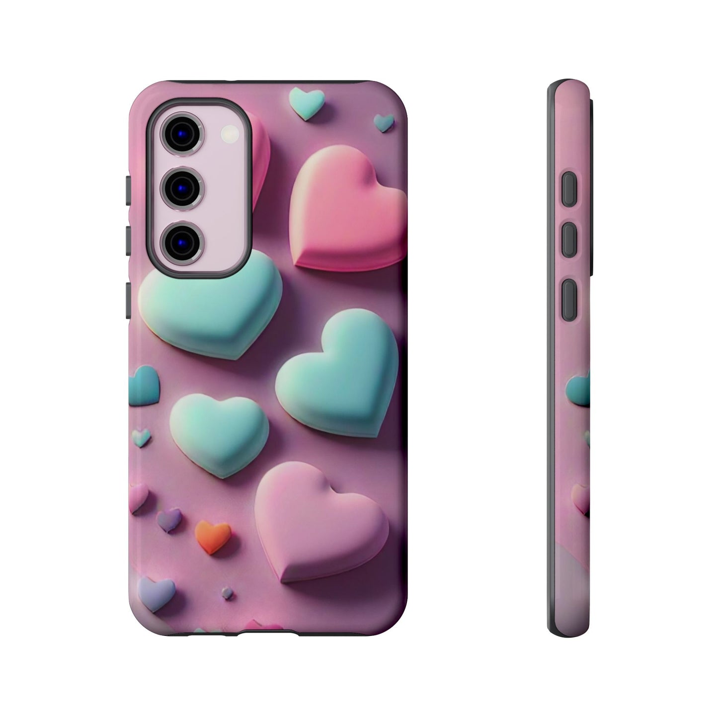3D Hearts Phone Case - Viva Phone Boutique 