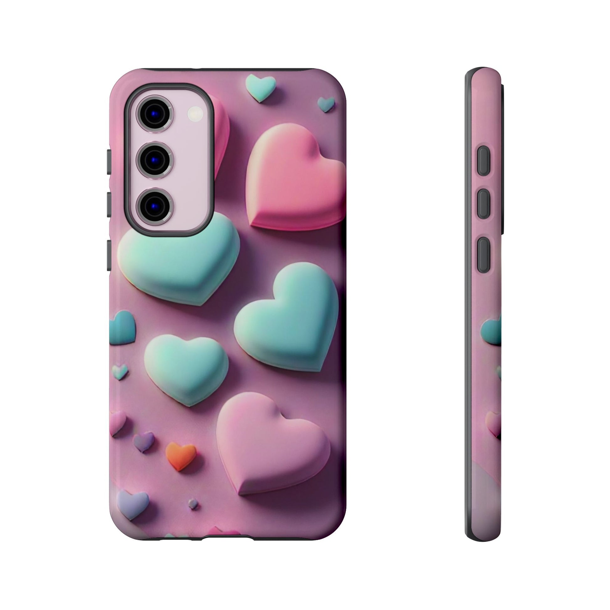 3D Hearts Phone Case - Viva Phone Boutique 
