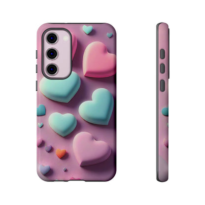 3D Hearts Phone Case - Viva Phone Boutique 