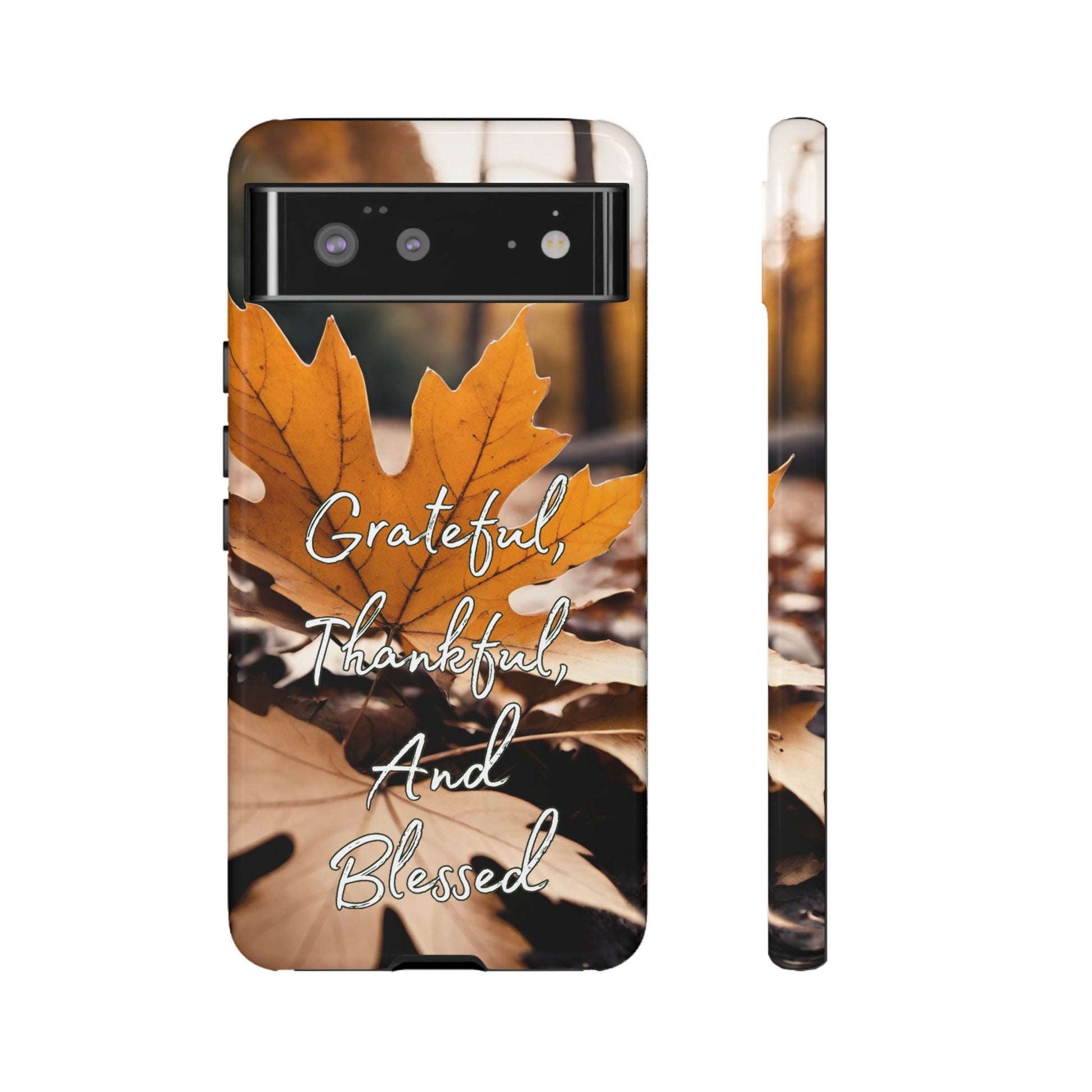 Autumn Leaves 'Grateful Thankful And Blessed' Phone Case - Viva Phone Boutique 