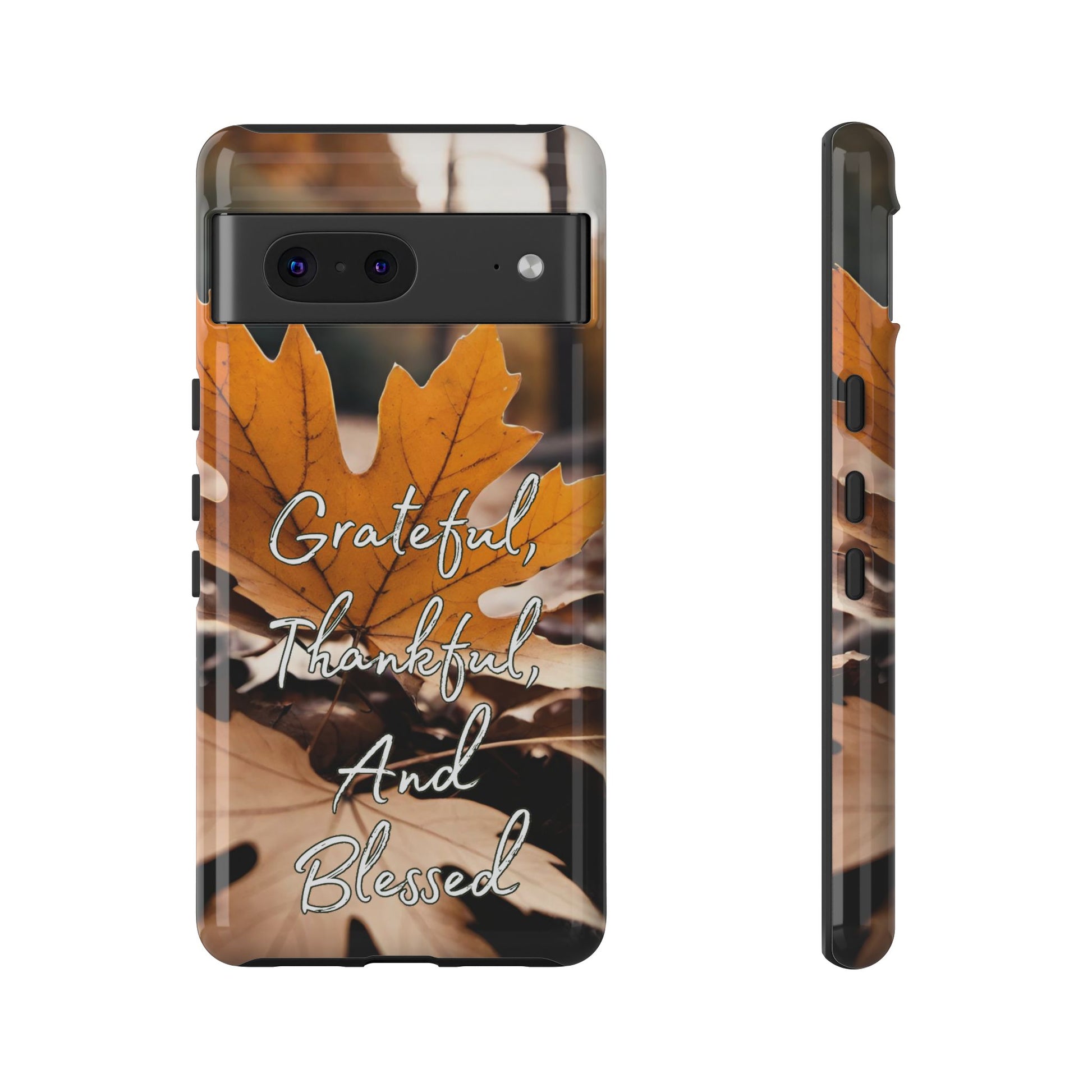 Autumn Leaves 'Grateful Thankful And Blessed' Phone Case - Viva Phone Boutique 