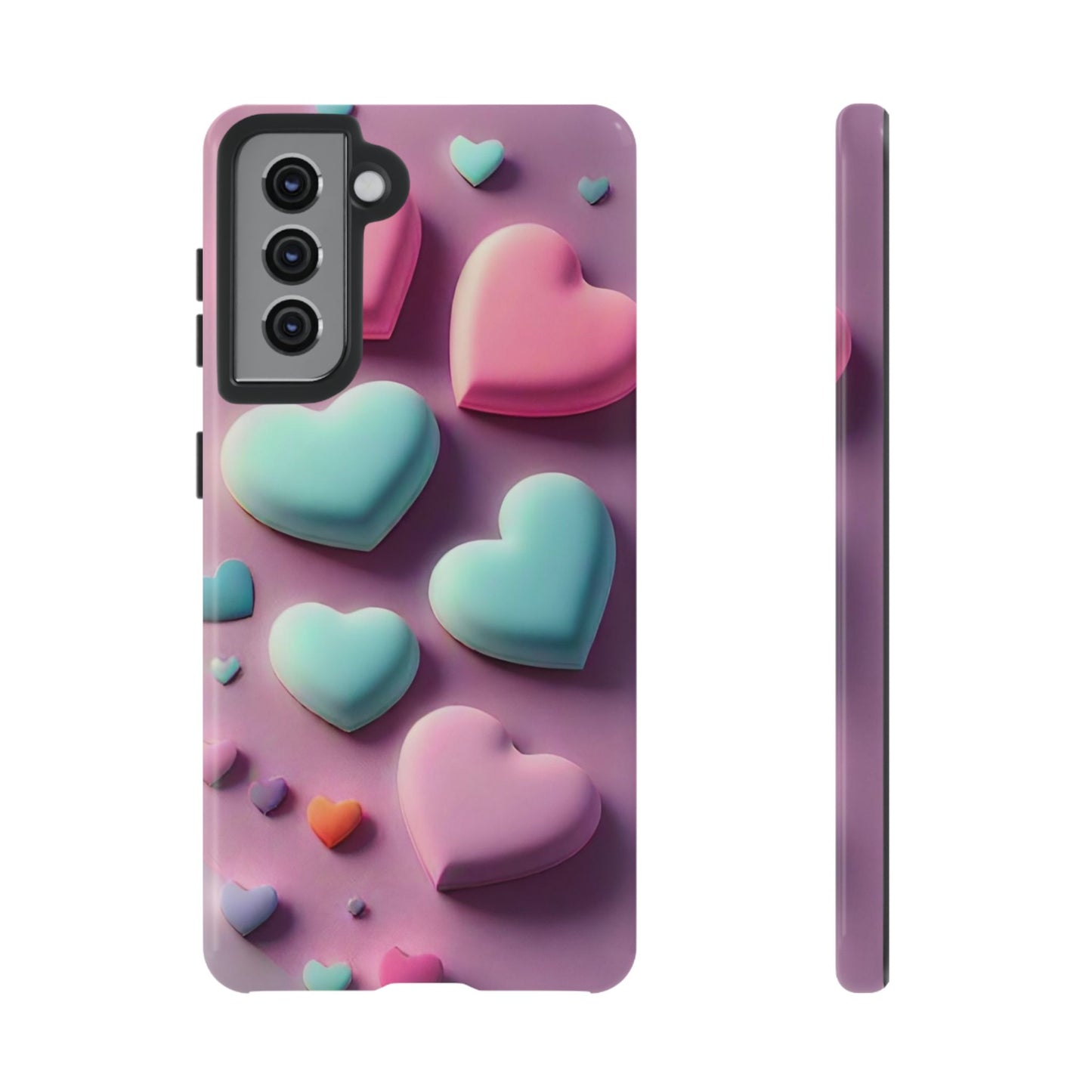 3D Hearts Phone Case - Viva Phone Boutique 