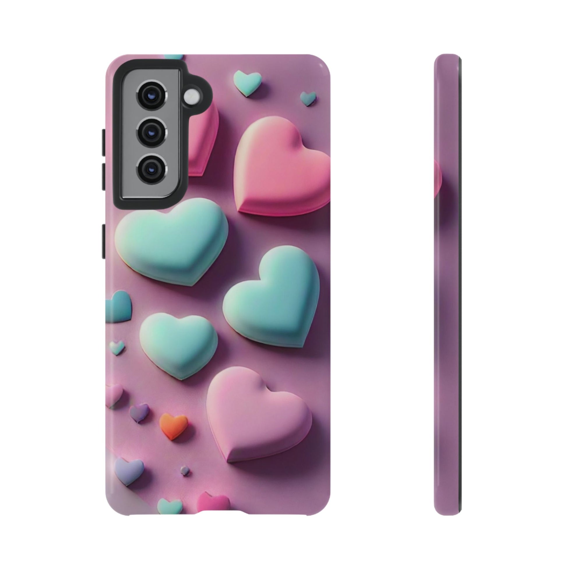 3D Hearts Phone Case - Viva Phone Boutique 