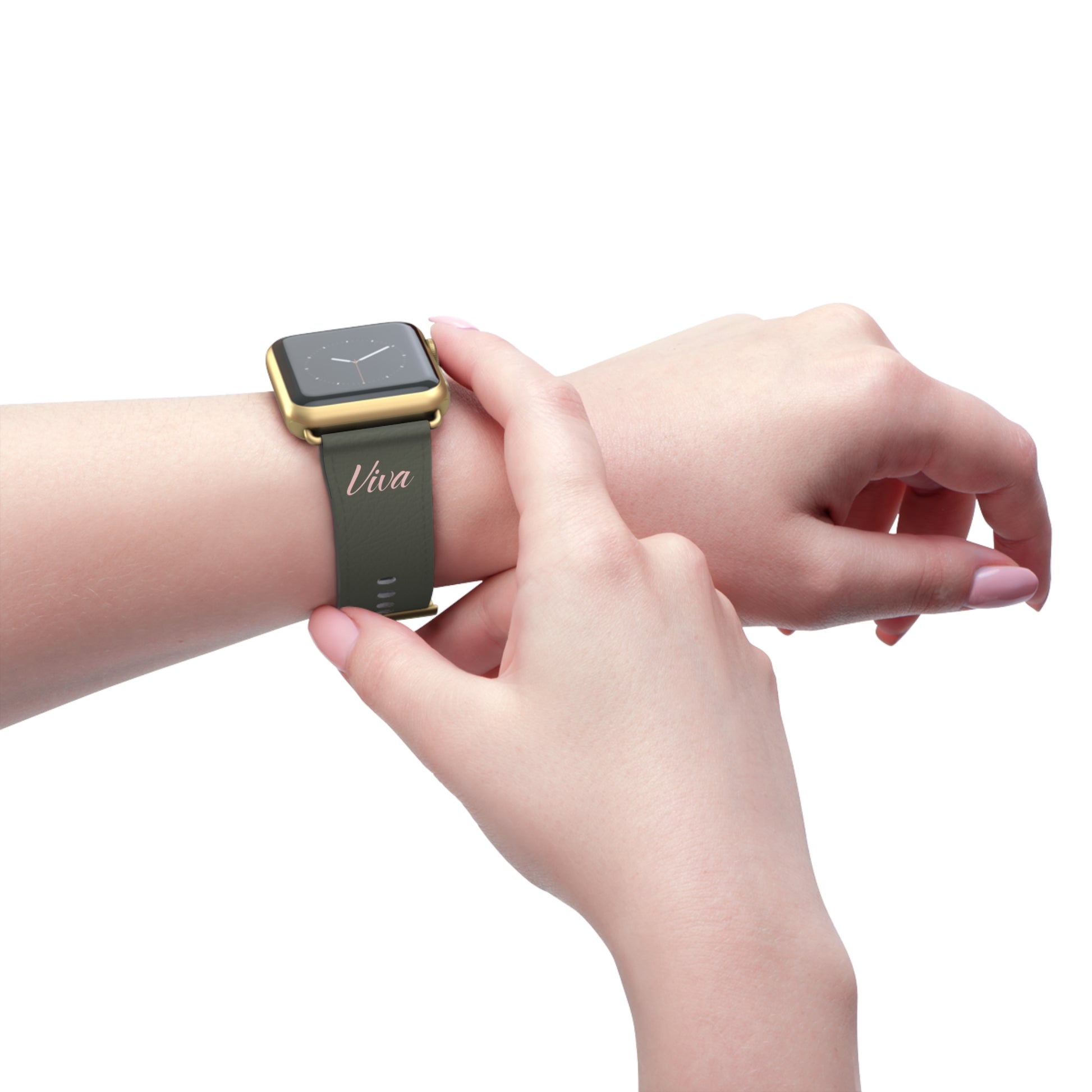 Vintage Green Faux Leather Apple Watch Band - Viva Phone Boutique 