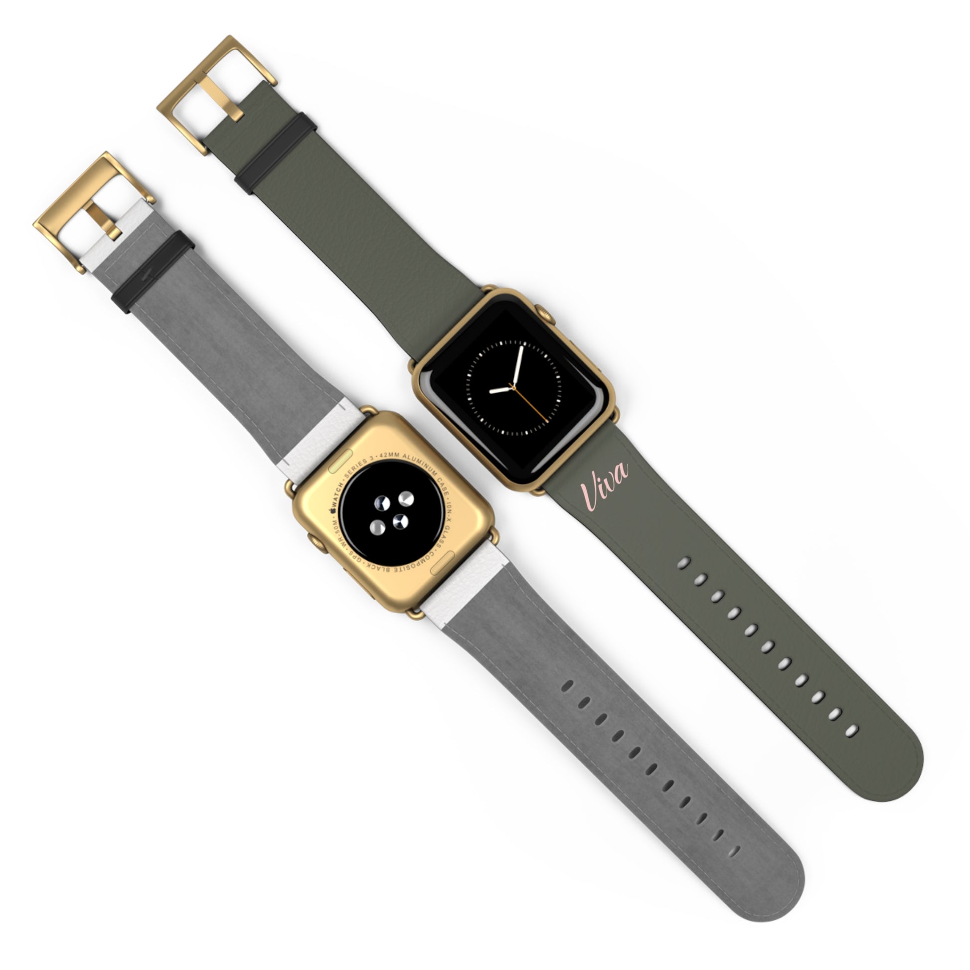 Vintage Green Faux Leather Apple Watch Band - Viva Phone Boutique 
