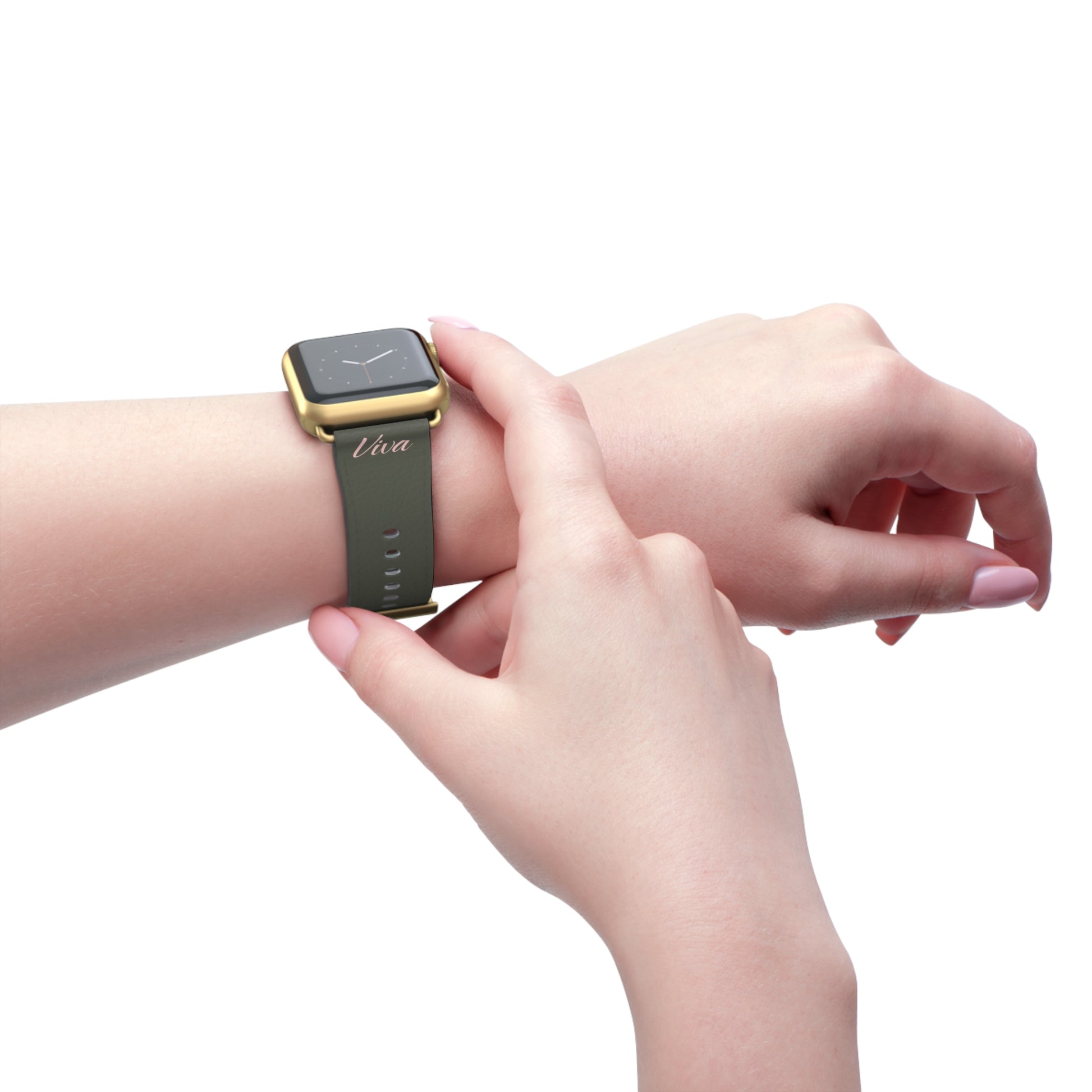Vintage Green Faux Leather Apple Watch Band - Viva Phone Boutique 