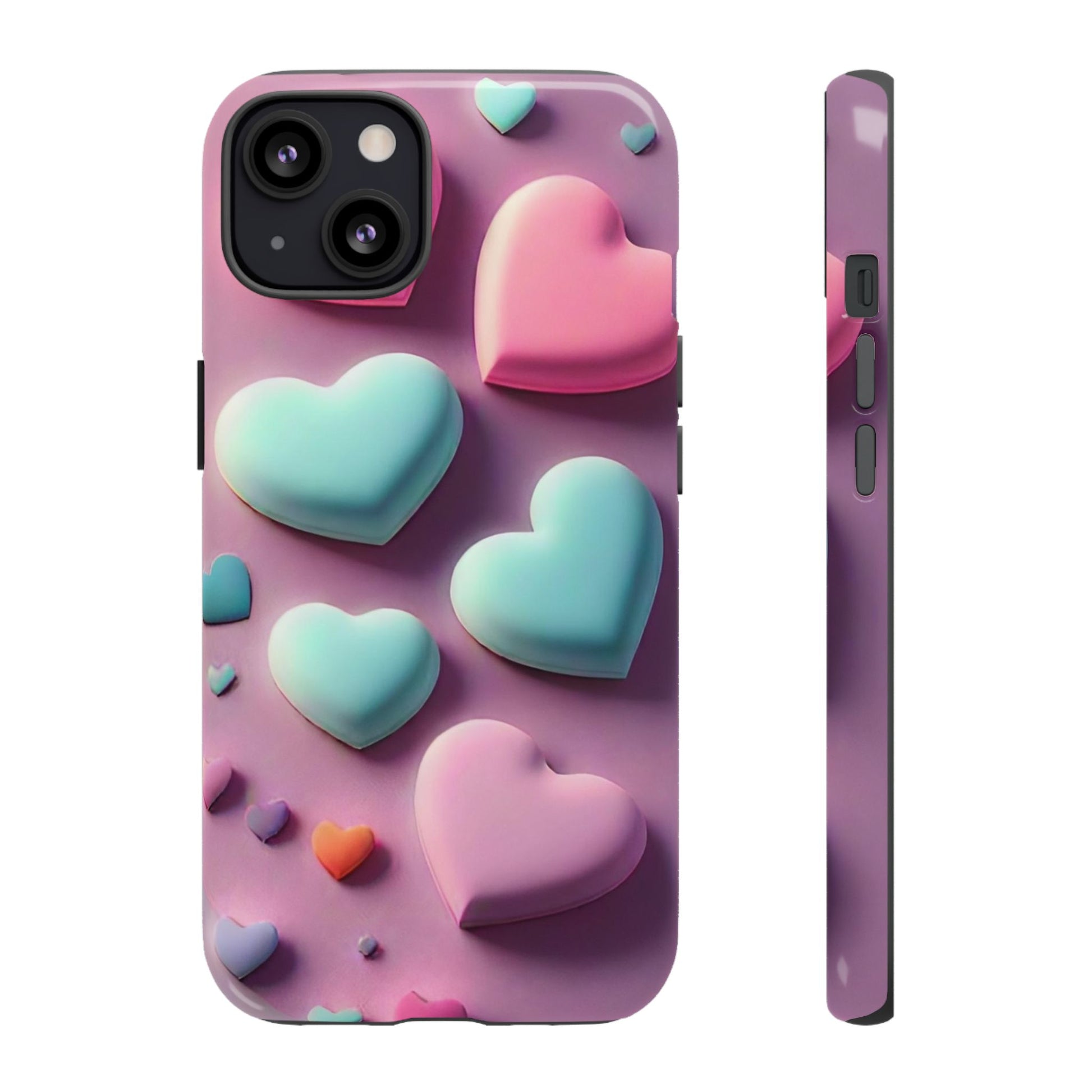 3D Hearts Phone Case - Viva Phone Boutique 