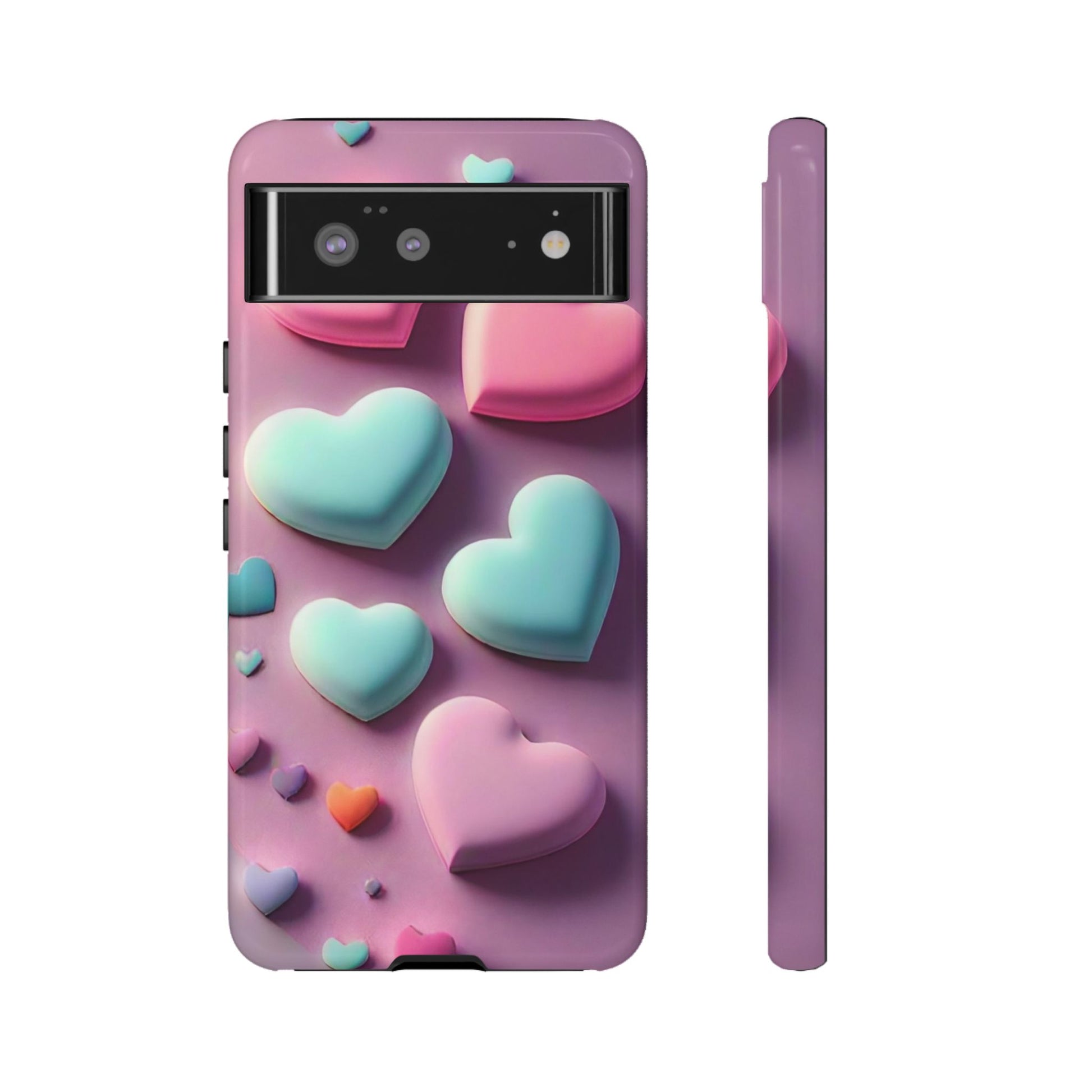 3D Hearts Phone Case - Viva Phone Boutique 
