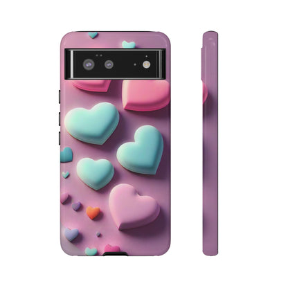 3D Hearts Phone Case - Viva Phone Boutique 