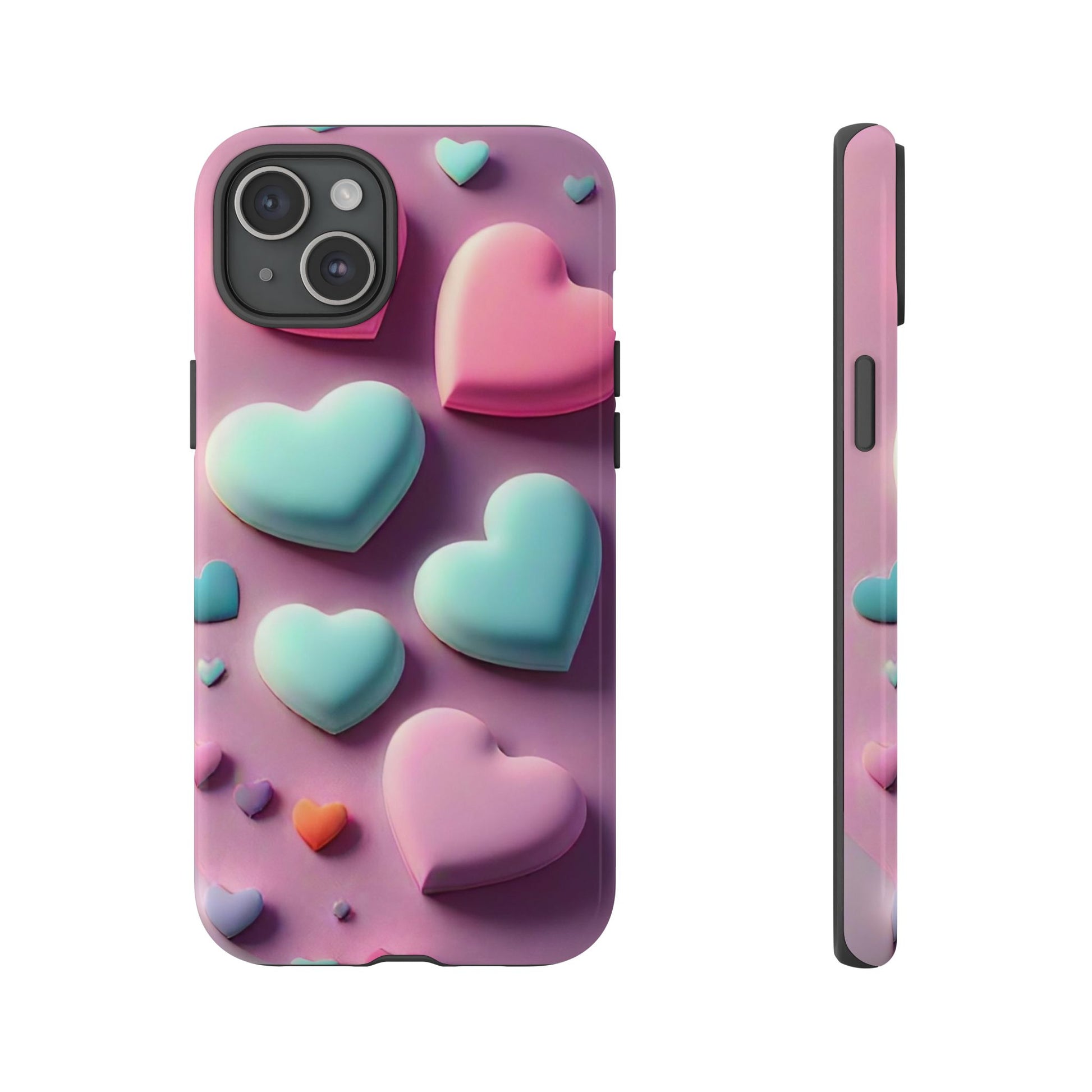3D Hearts Phone Case - Viva Phone Boutique 