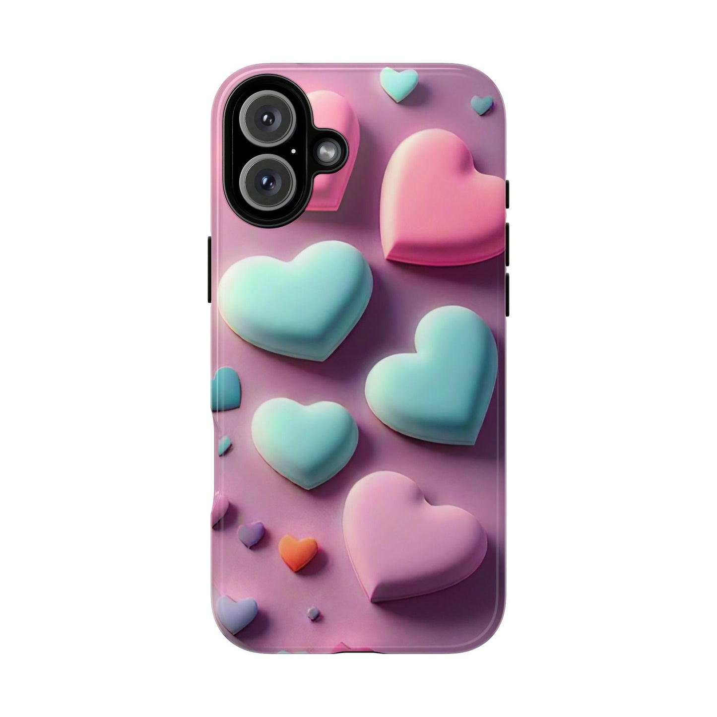3D Hearts Phone Case