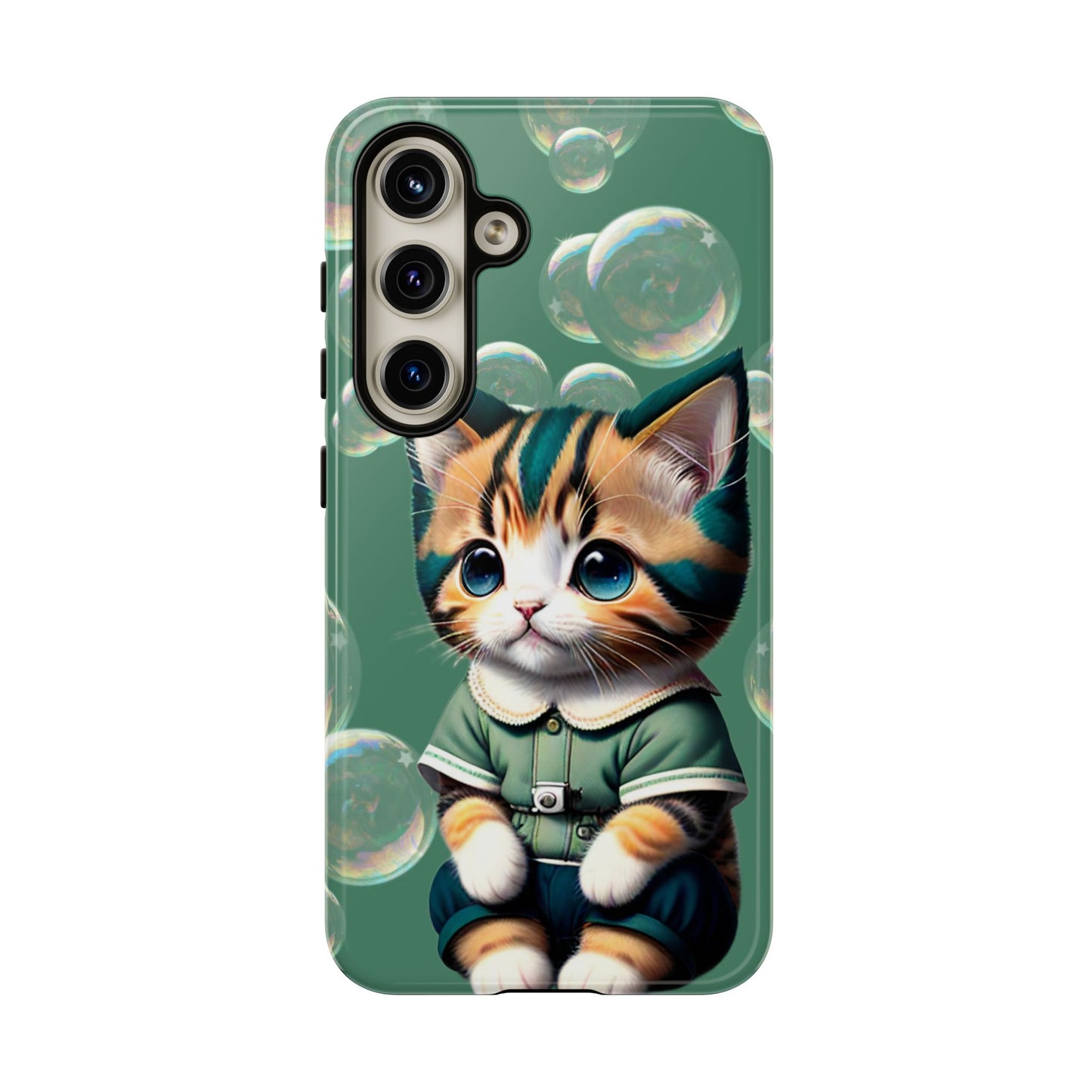 Cute Green Kitten Phone Case