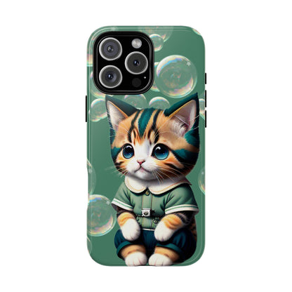 Cute Green Kitten Phone Case