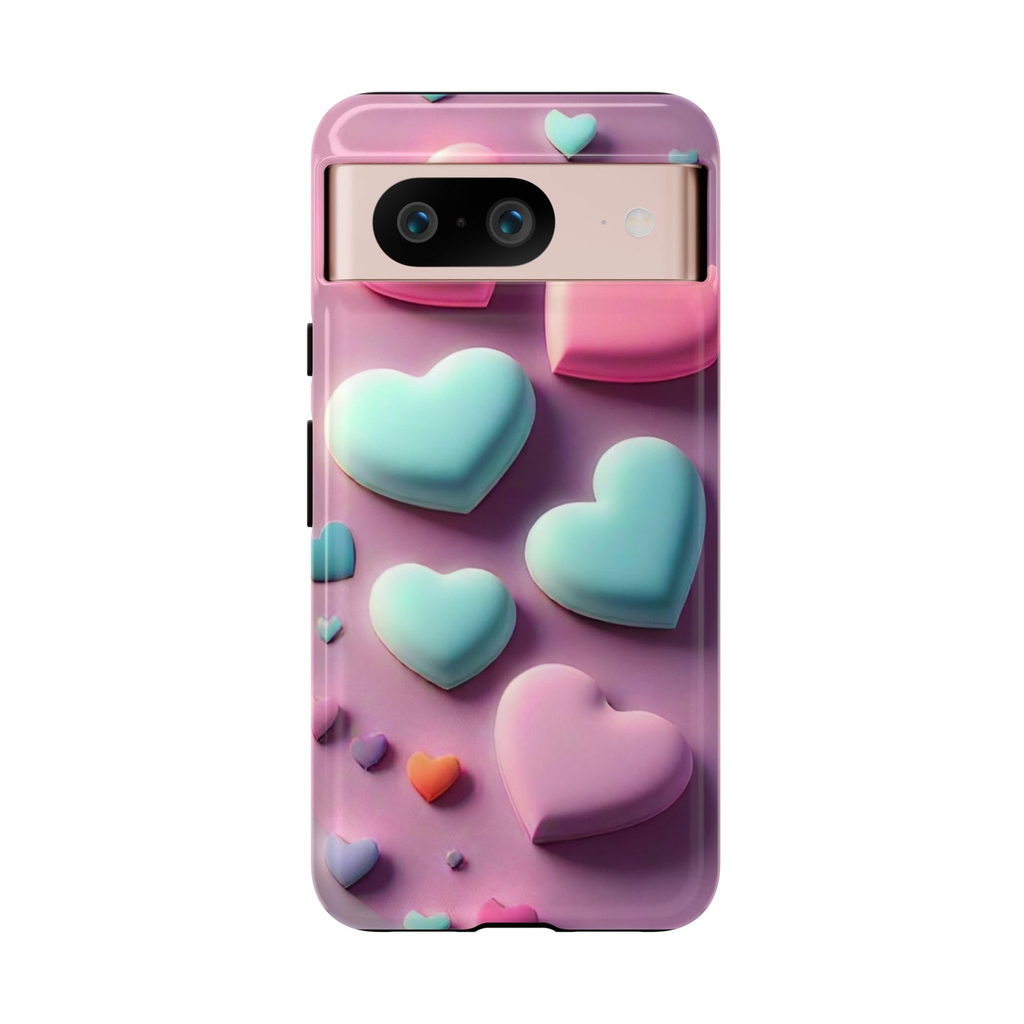 3D Hearts Phone Case