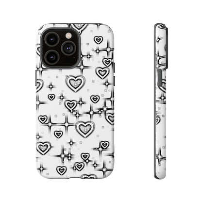 Sketch Hearts Phone Case