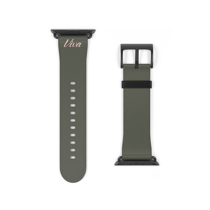 Vintage Green Faux Leather Apple Watch Band - Viva Phone Boutique 