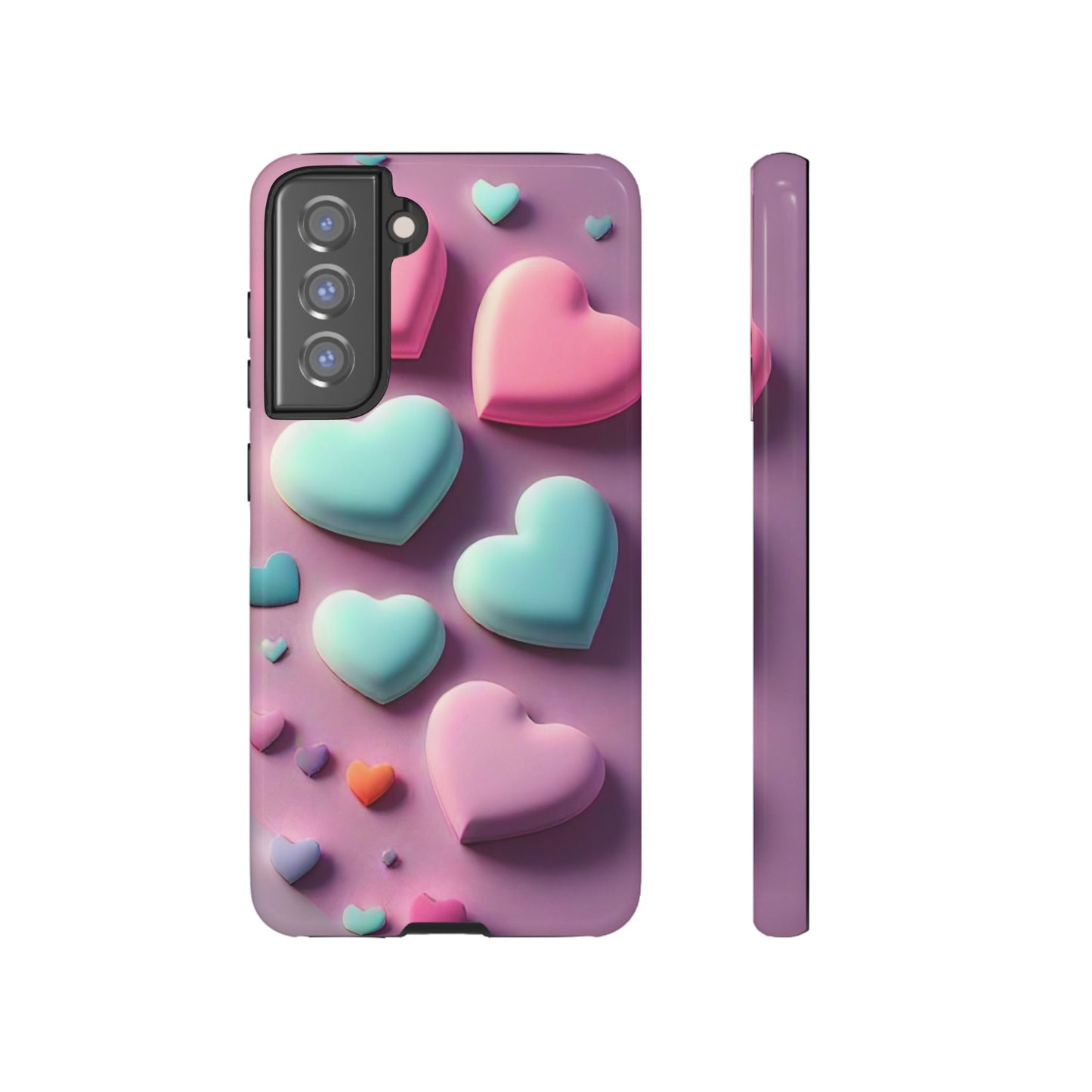 3D Hearts Phone Case - Viva Phone Boutique 