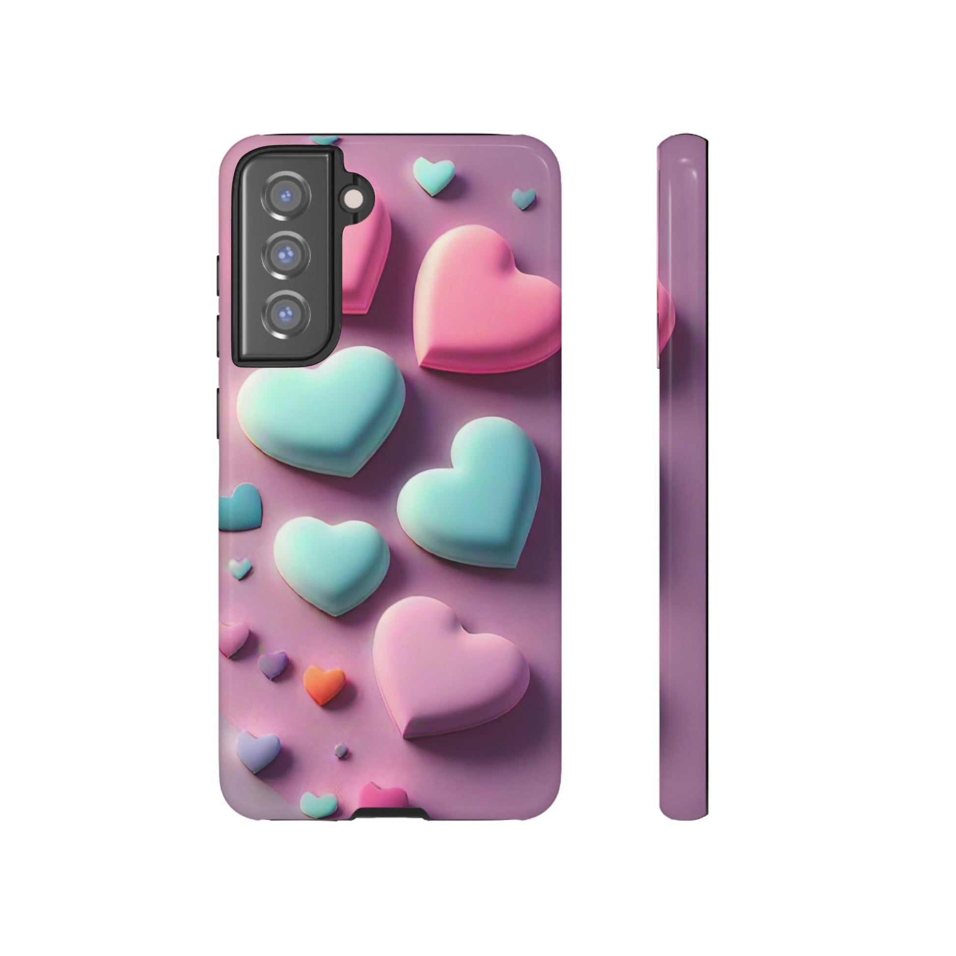 3D Hearts Phone Case - Viva Phone Boutique 