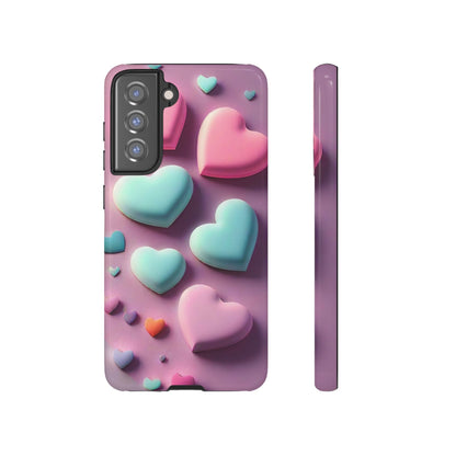 3D Hearts Phone Case - Viva Phone Boutique 
