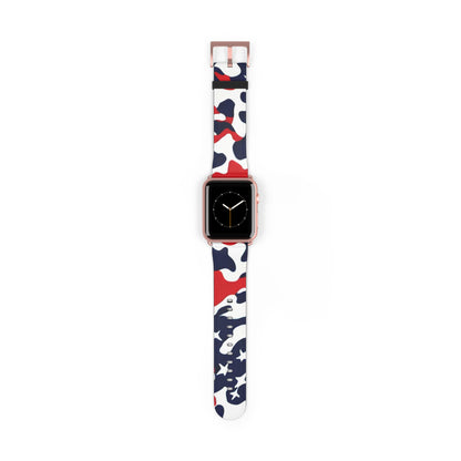 USA Camo Faux Leather Apple Watch Band - Viva Phone Boutique 