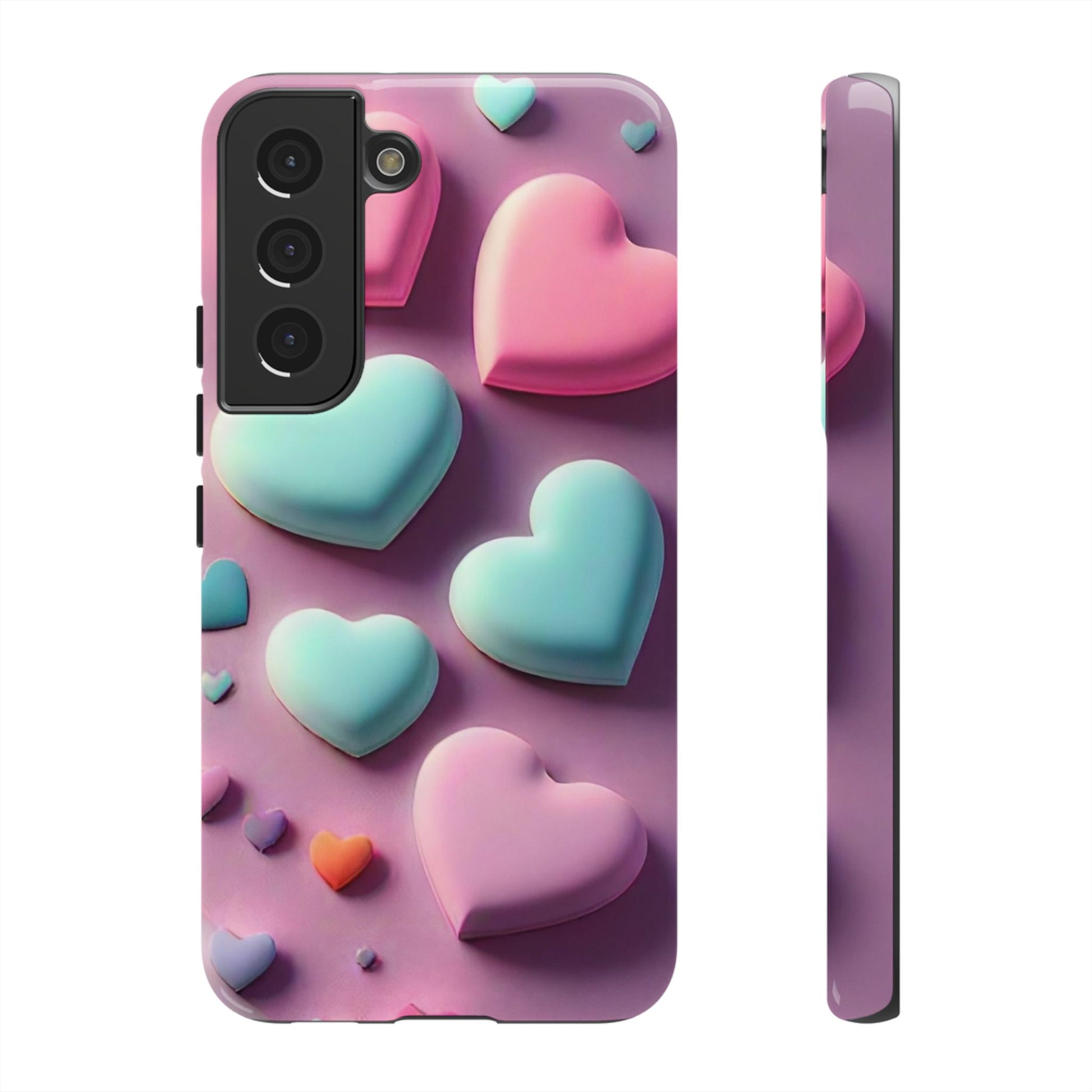 3D Hearts Phone Case - Viva Phone Boutique 