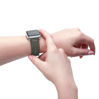 Vintage Green Faux Leather Apple Watch Band - Viva Phone Boutique 