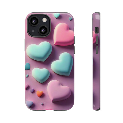 3D Hearts Phone Case - Viva Phone Boutique 