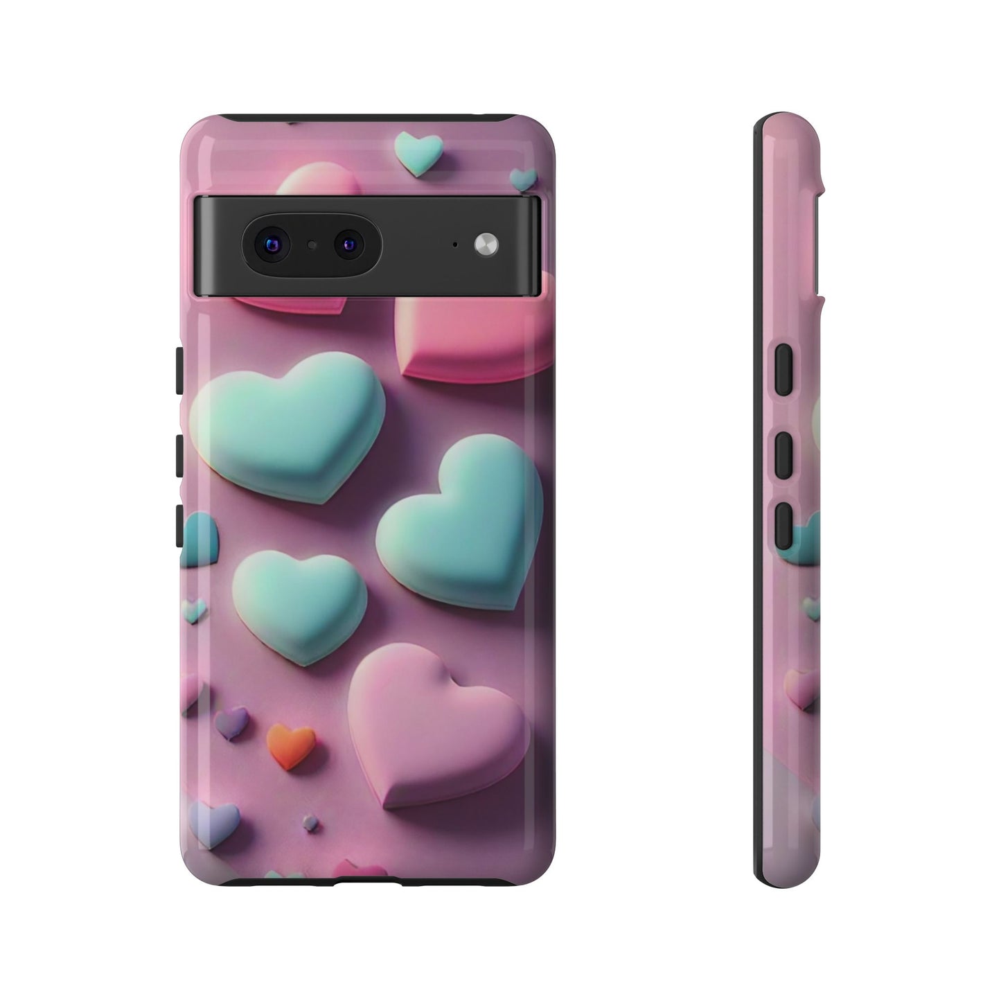 3D Hearts Phone Case - Viva Phone Boutique 
