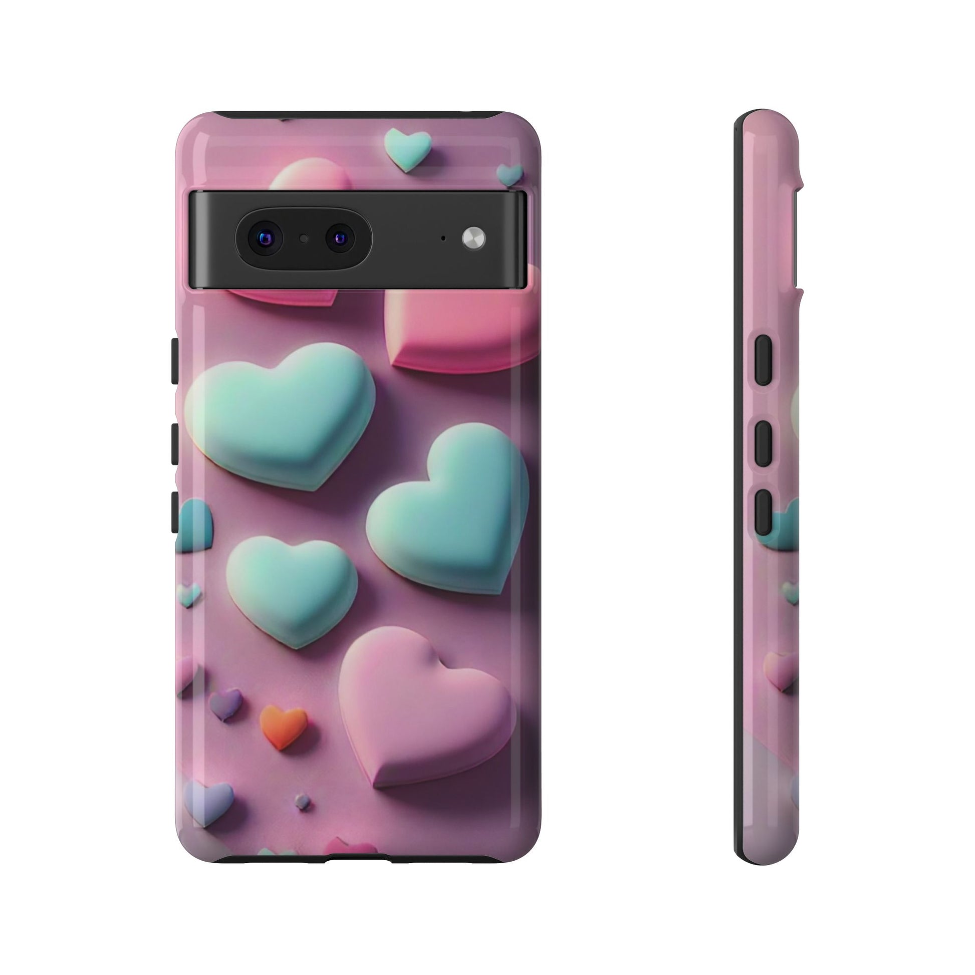 3D Hearts Phone Case - Viva Phone Boutique 