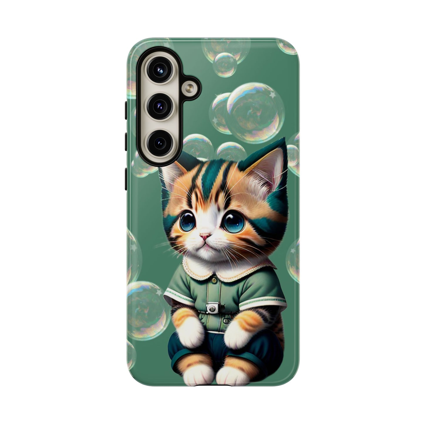 Cute Green Kitten Phone Case