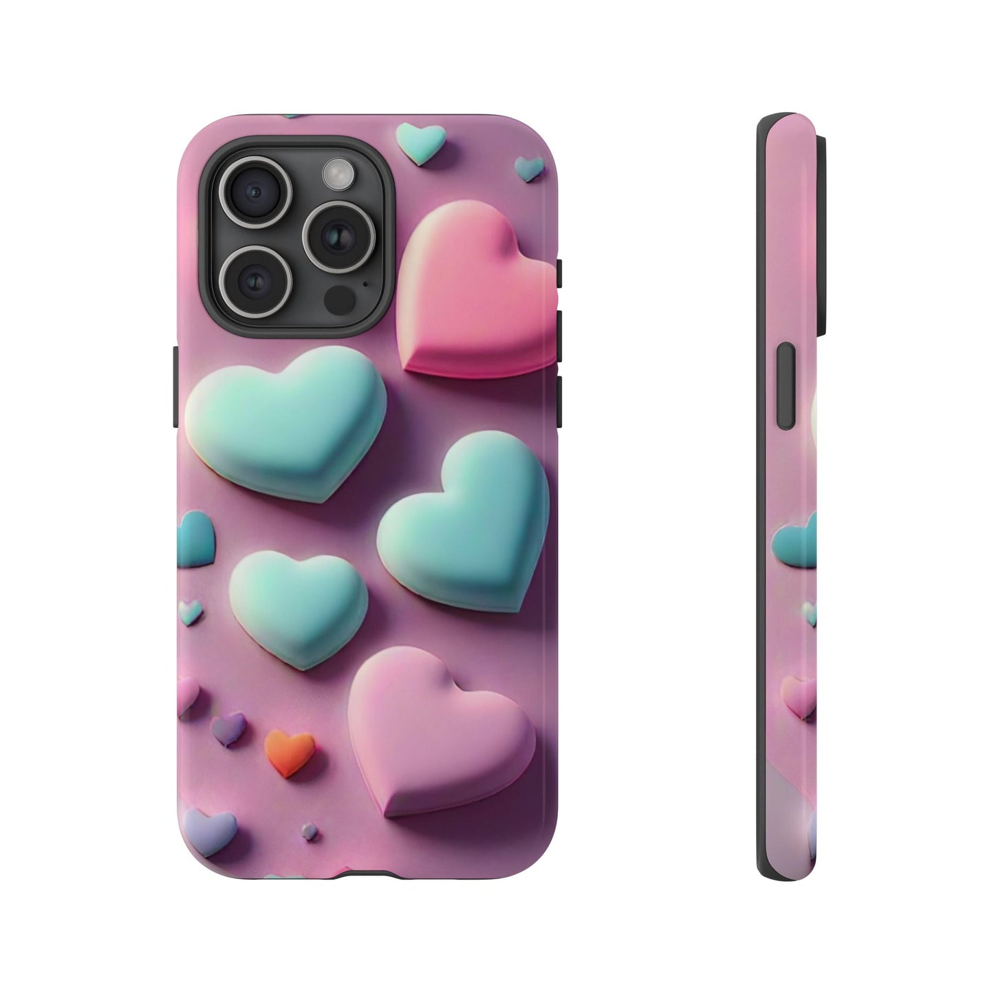 3D Hearts Phone Case