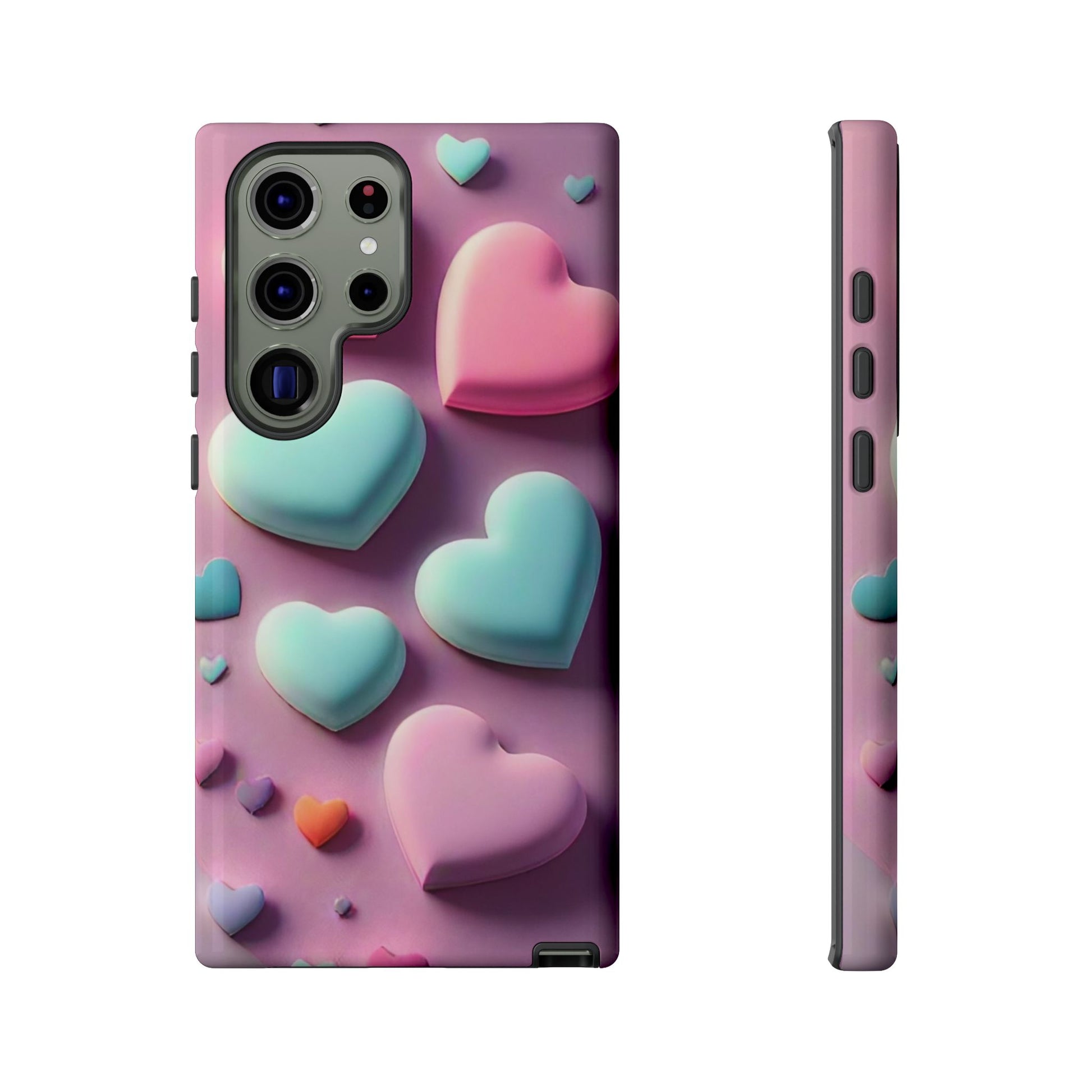 3D Hearts Phone Case - Viva Phone Boutique 