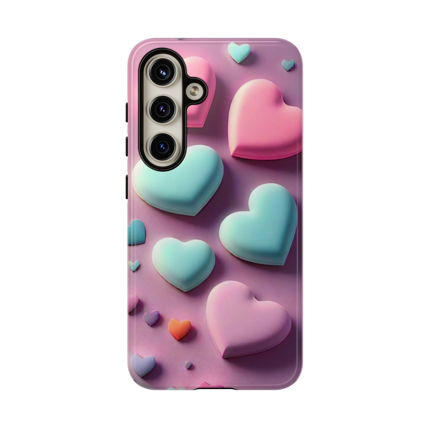 3D Hearts Phone Case