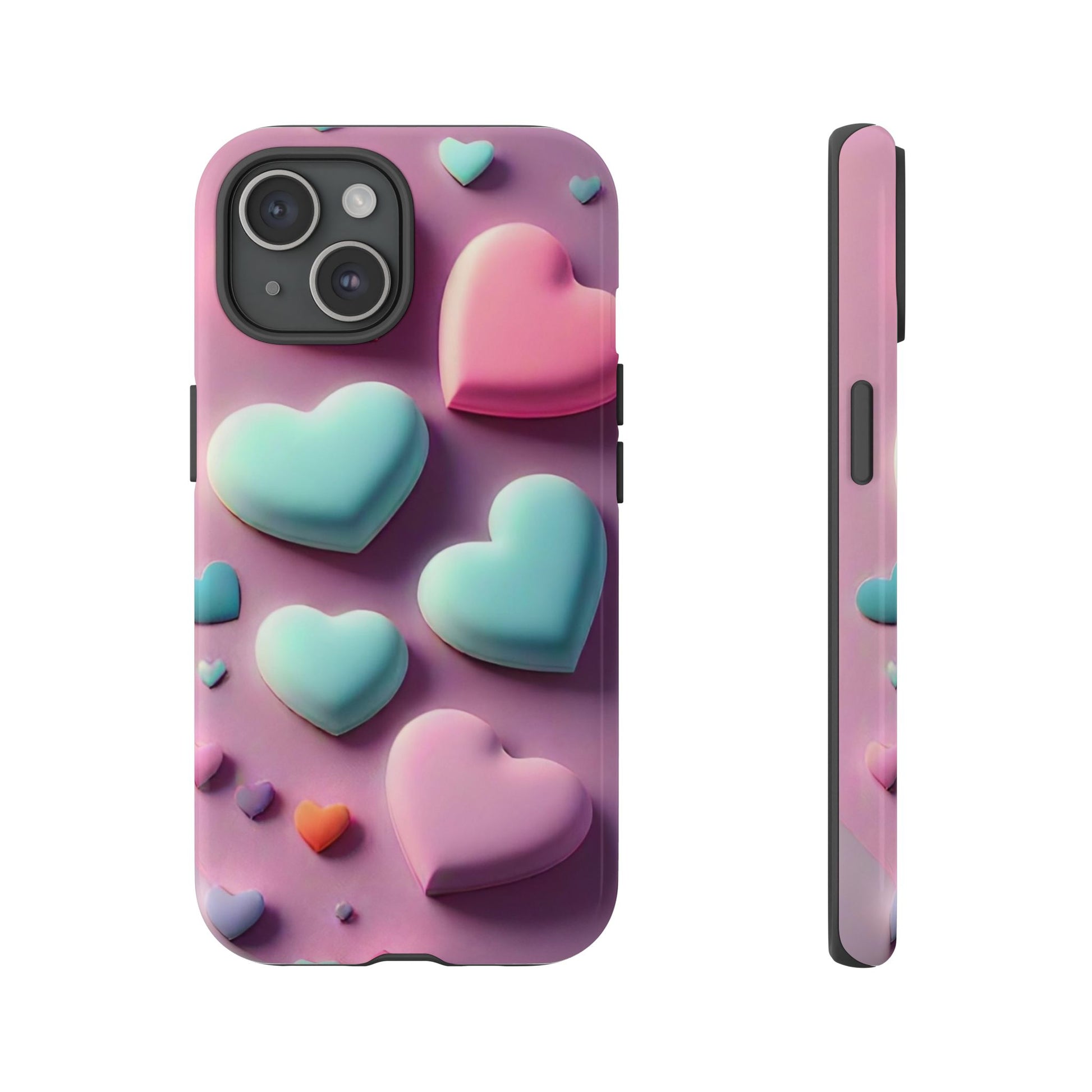 3D Hearts Phone Case - Viva Phone Boutique 