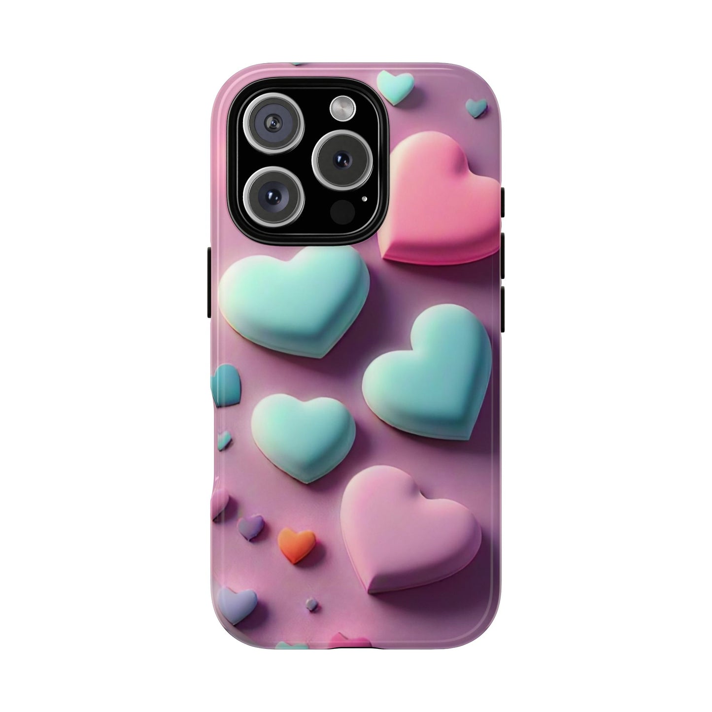 3D Hearts Phone Case