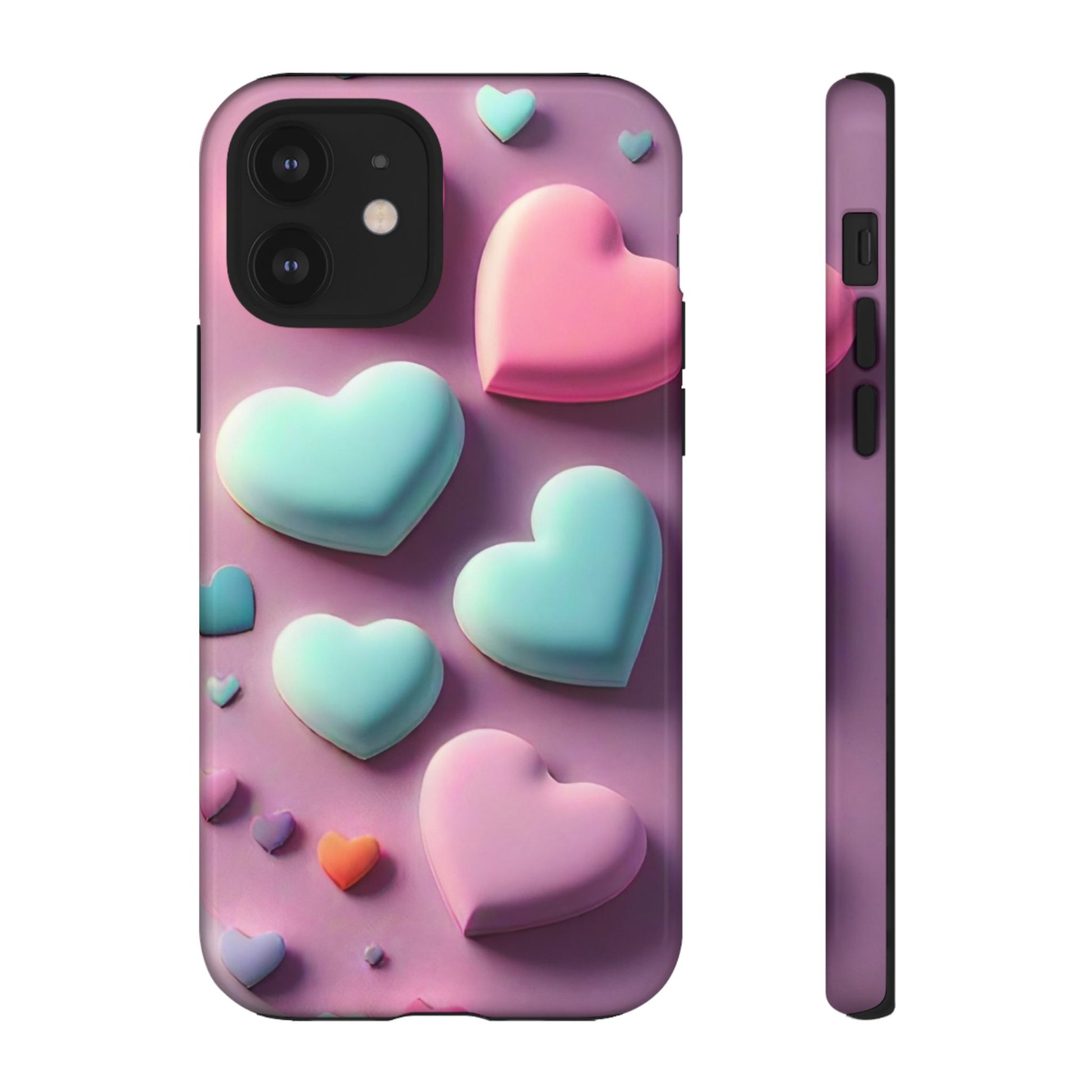 3D Hearts Phone Case - Viva Phone Boutique 