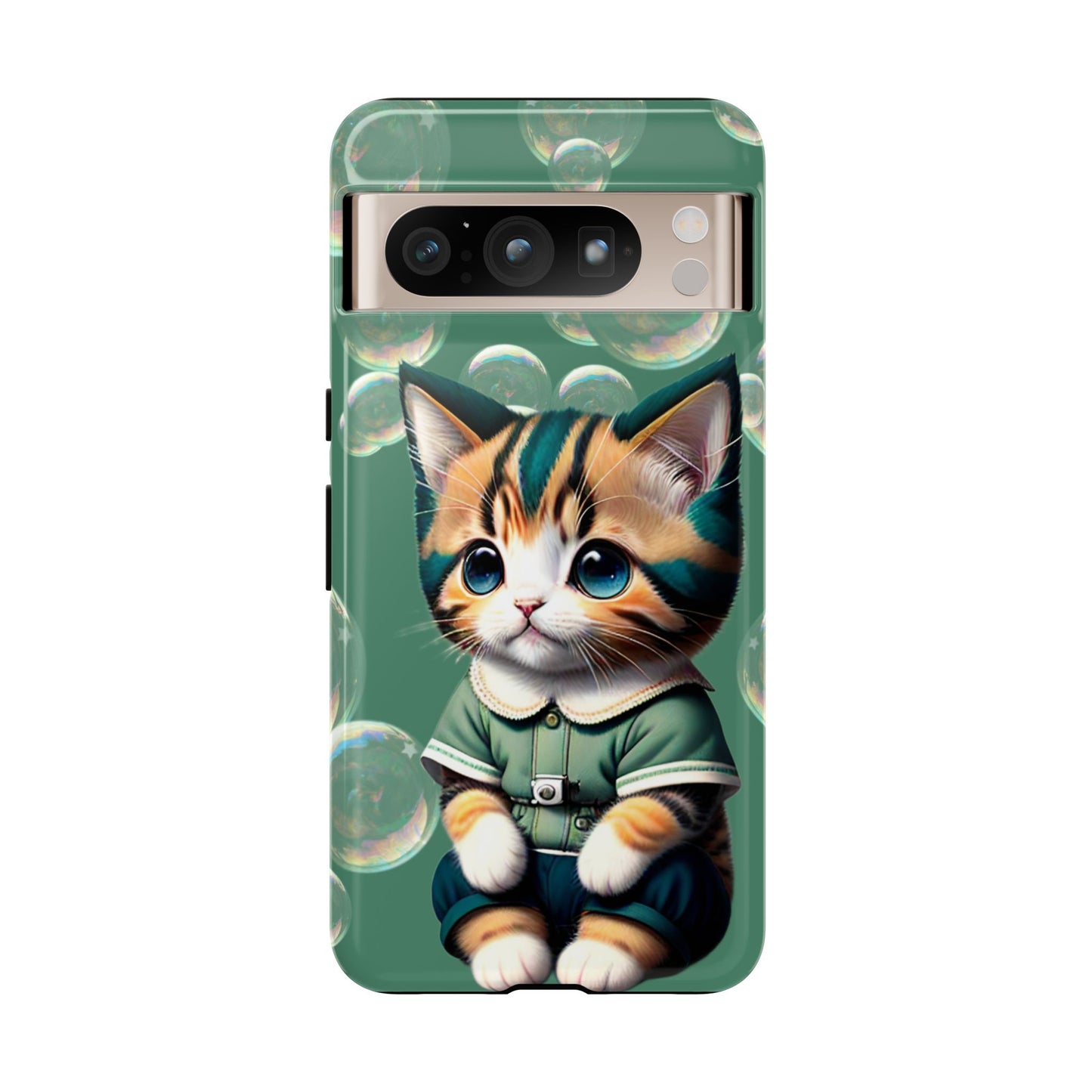 Cute Green Kitten Phone Case