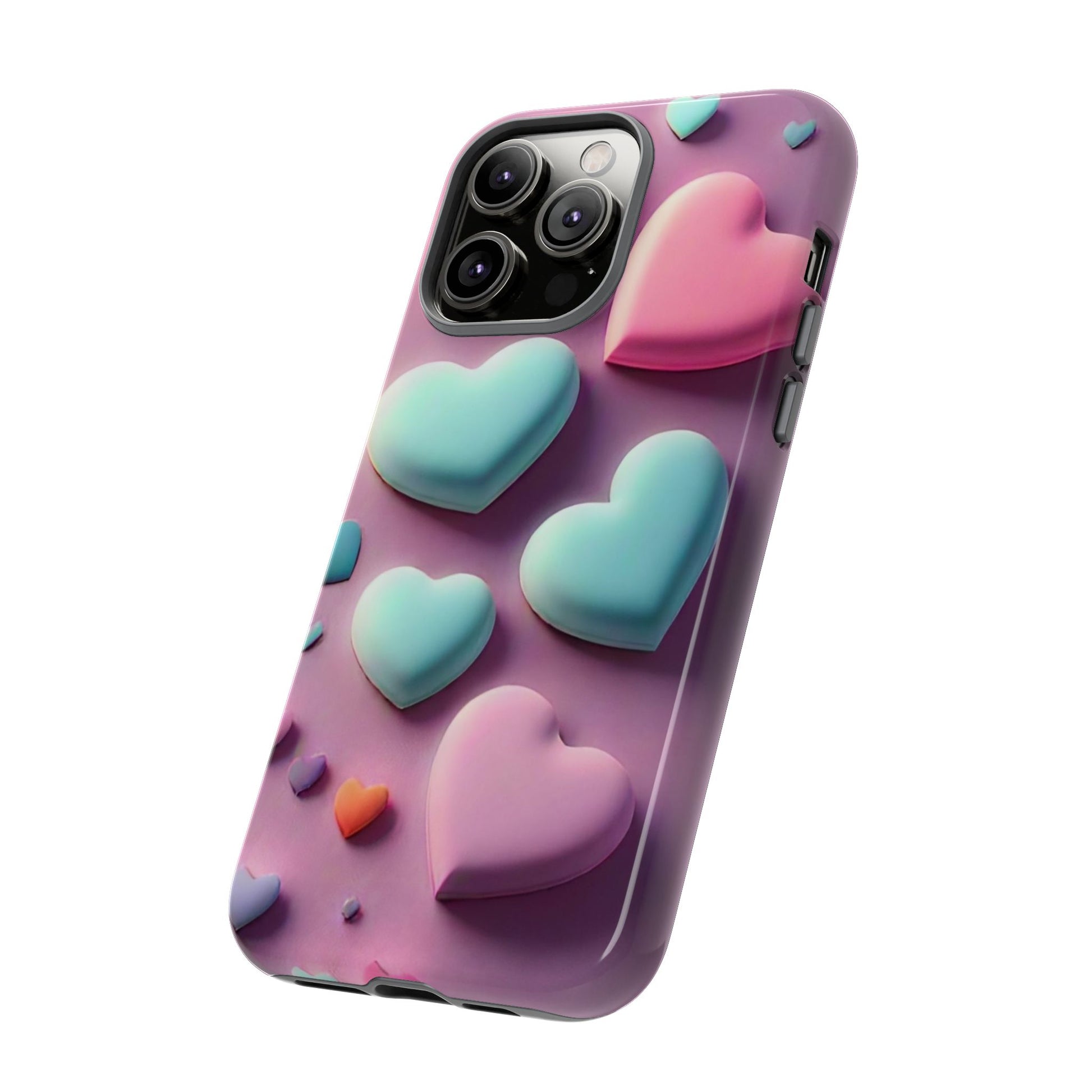 3D Hearts Phone Case - Viva Phone Boutique 