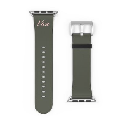 Vintage Green Faux Leather Apple Watch Band - Viva Phone Boutique 