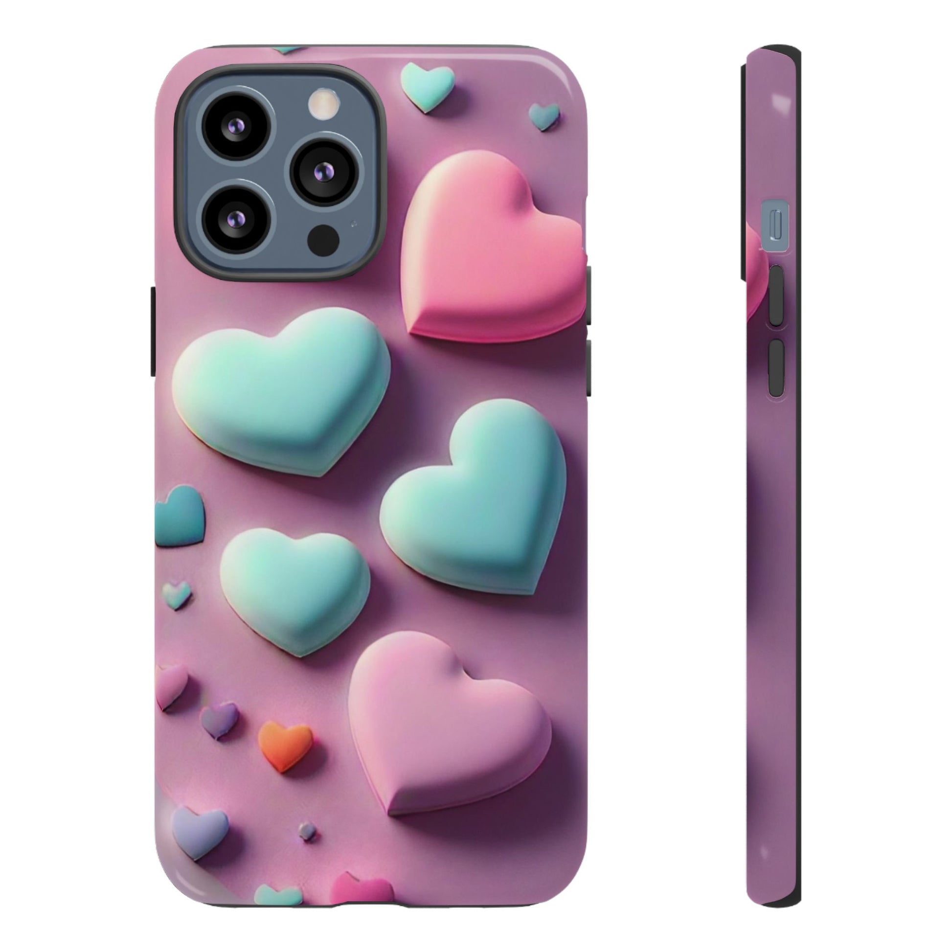 3D Hearts Phone Case - Viva Phone Boutique 